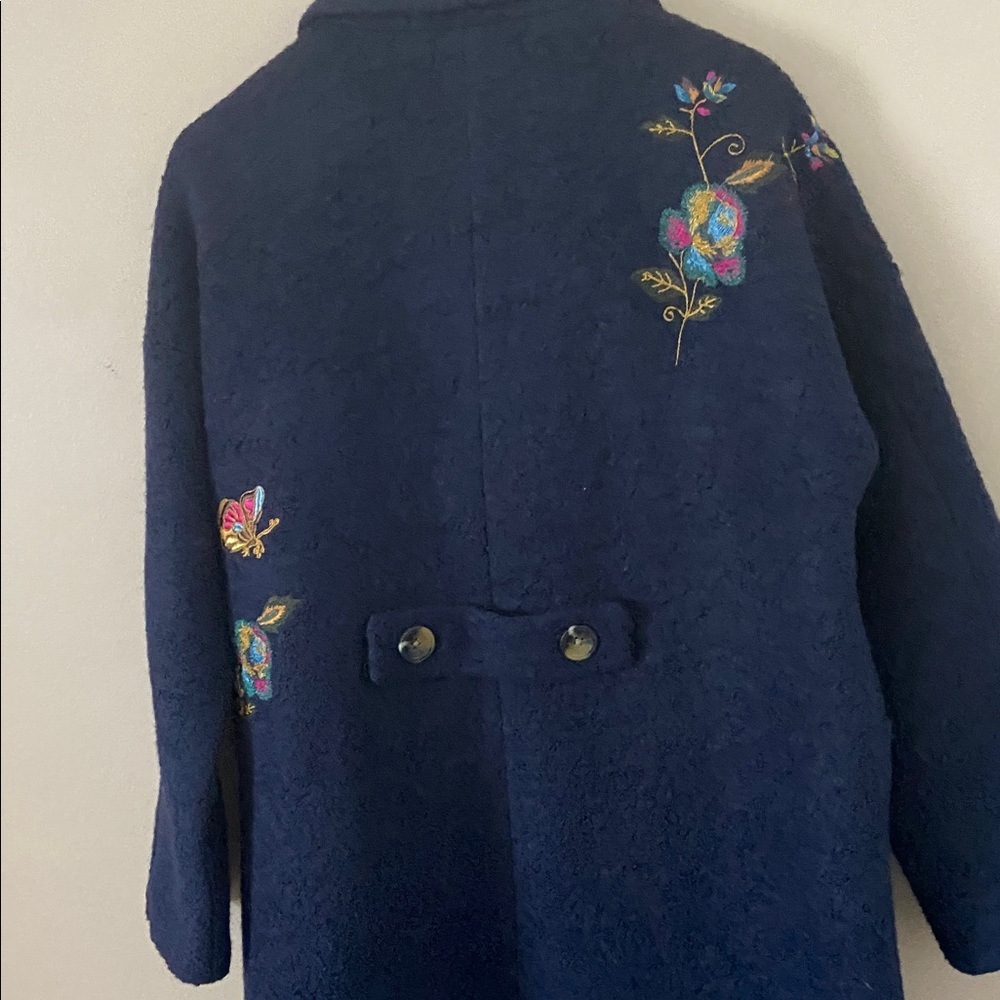 Sundance Wool Woodland Fantasy Embroidered Coat size Large - Picture 11 of 14